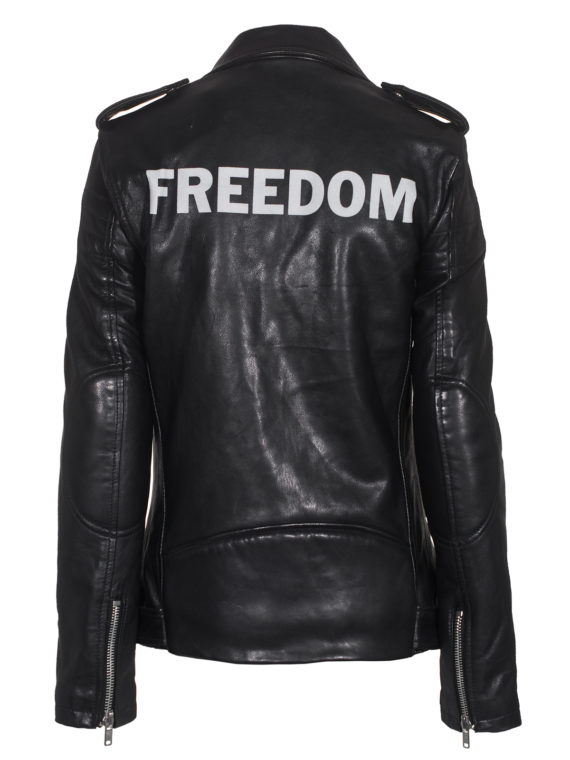 Freedom Mens Black Leather jacket