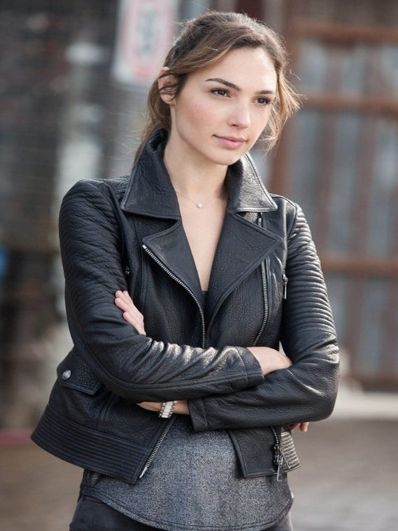 Gal Gadot Fast Furious 6 Black Leather Jacket