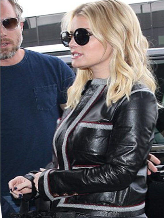 Glamorous Jessica Simpson Los Angeles Airport Stylish Jacket