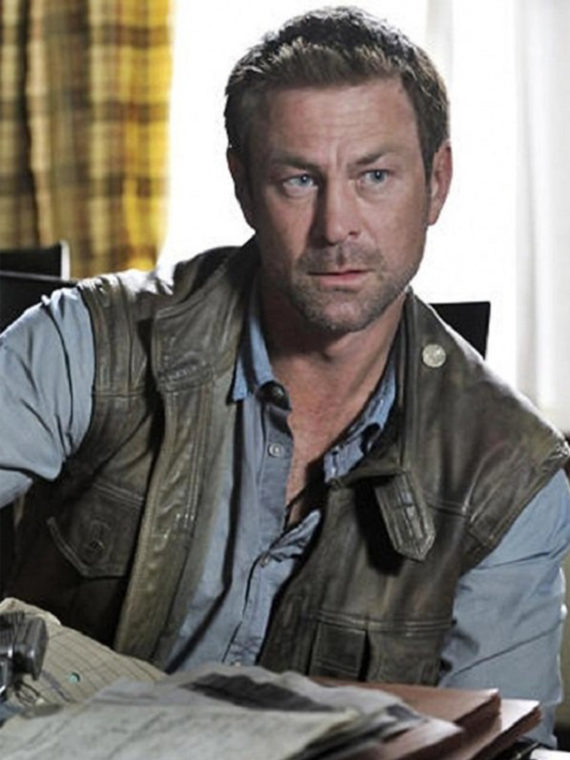 Grant Bowler Brown Leather Vest