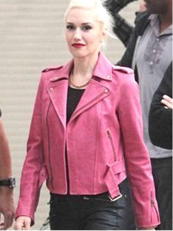 Gwen Stefani Hot Pink Leather Jacket - Image 3