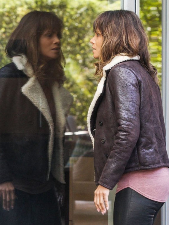 Halle Berry Extant Shearling Leather Jacket