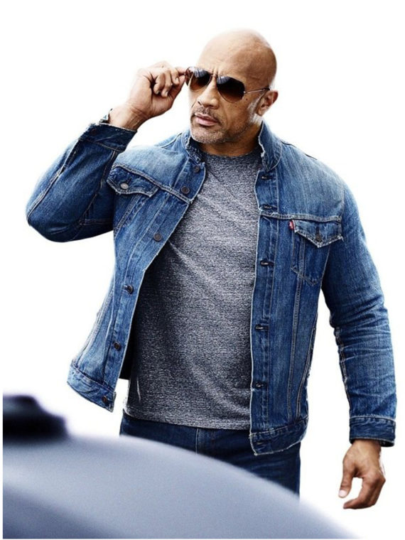 Hobbs Shaw Dwayne Johnson Denim Jacket