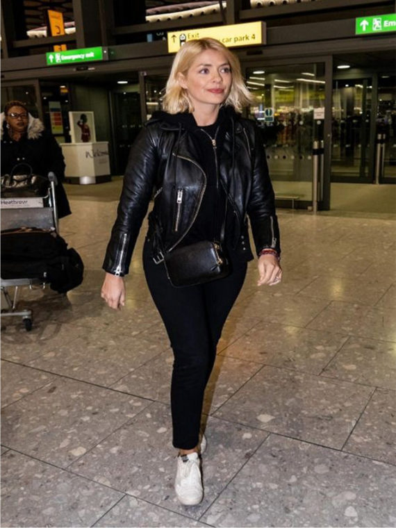 Holly Willoughby Black Leather Jacket