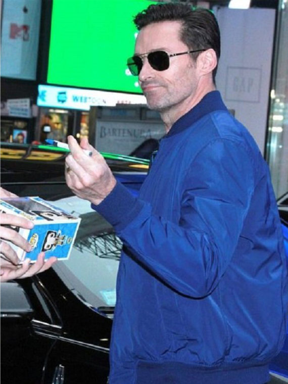 Hugh Jackman Seen In Blue Jacket - Image 2