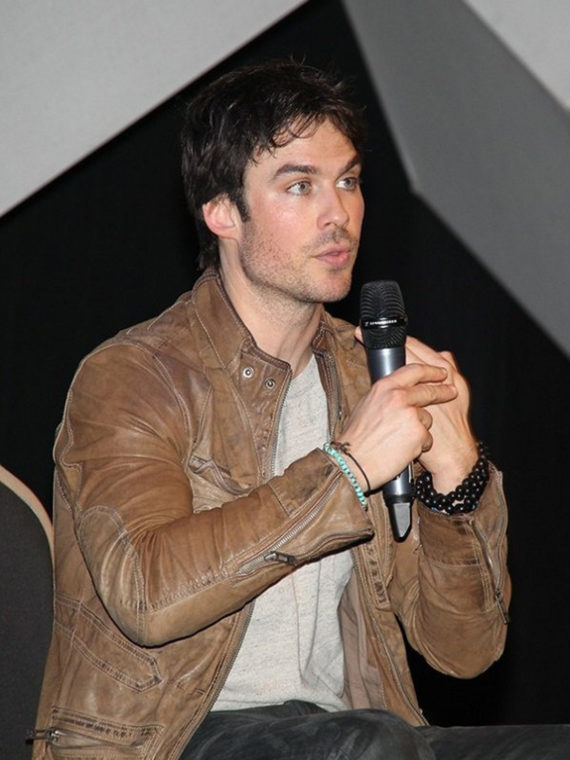 Ian Somerhalder Distressed Leather Jacket