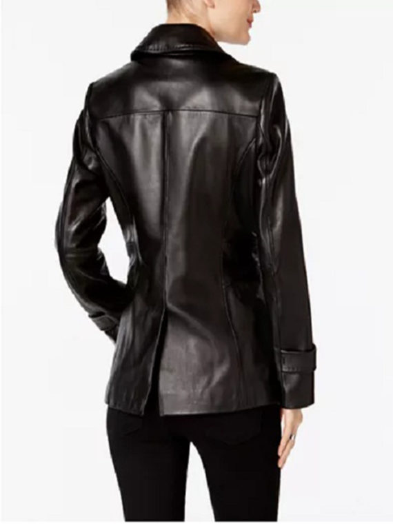 Iconic Leather Blazer For Womens