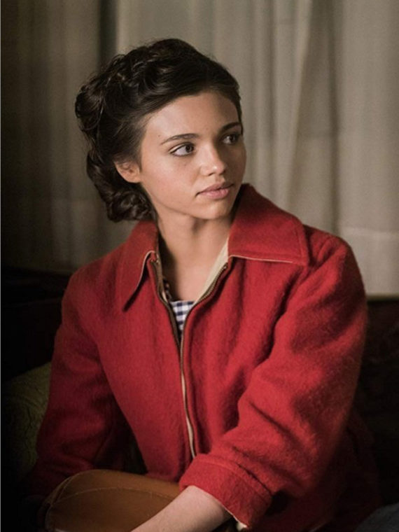 India Eisley I Am the Night TV Series Red Jacket