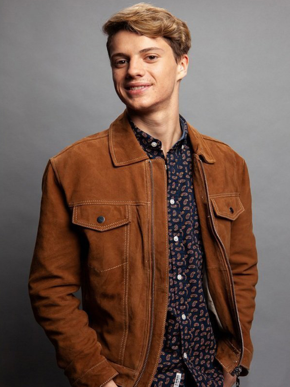 Jace Norman Suede Brown Leather Jacket