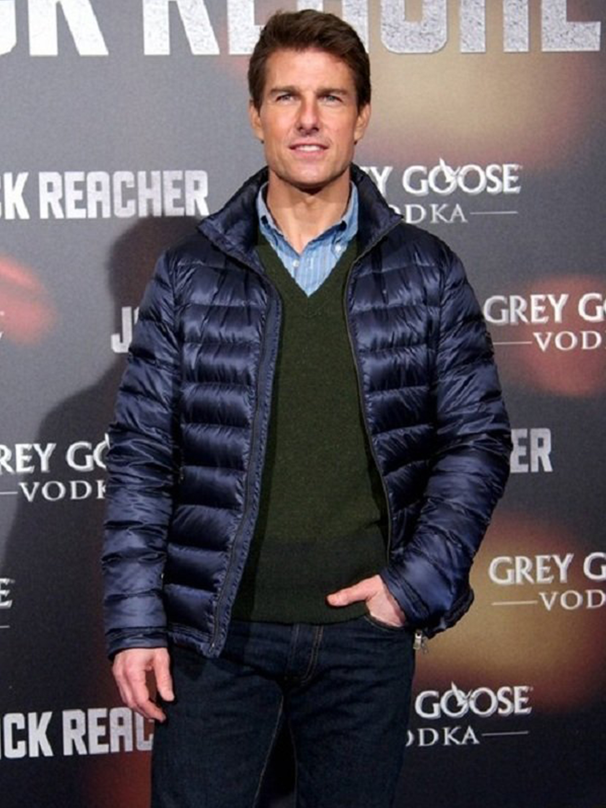 Jack Reacher Premiere Tom Blue Jacket