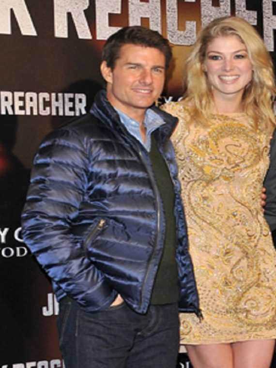 Jack Reacher Premiere Tom Cruise Blue Jacket