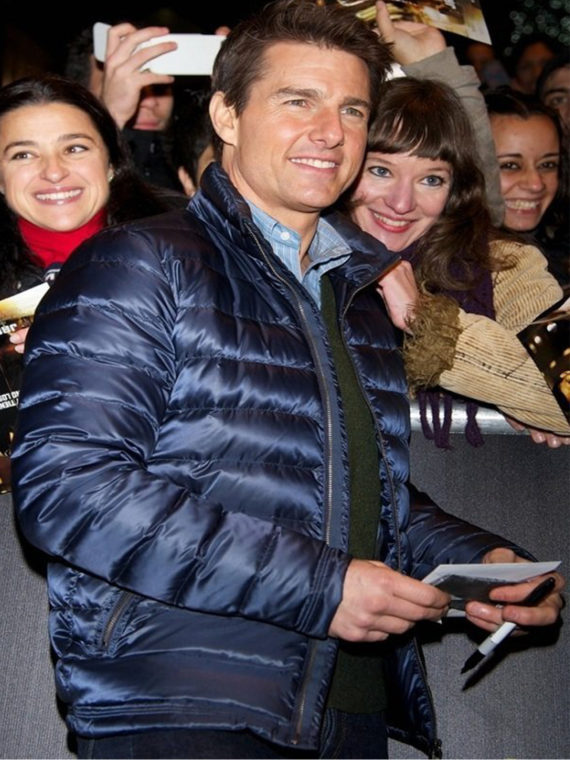 Jack Reacher Premiere Tom Cruise Blue Jacket - Image 3