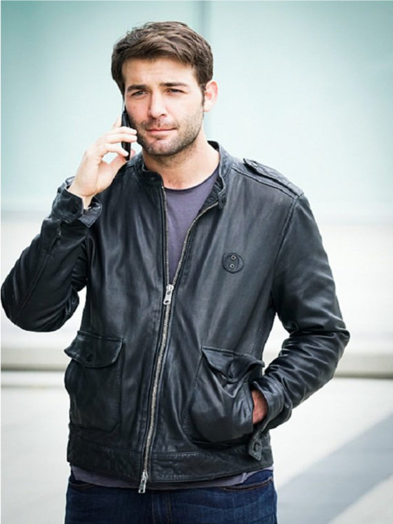 James Wolk Zoo Black Leather Jacket