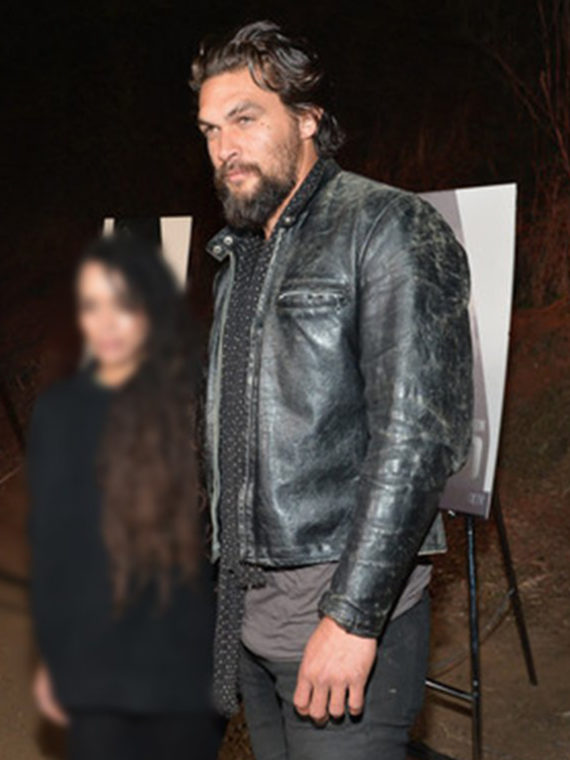 Jason Momoa Black Disressed Jacket