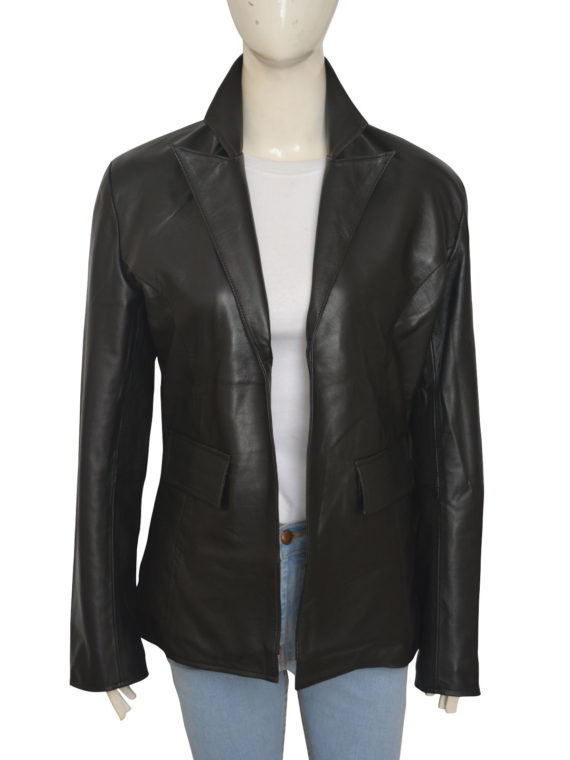 Jennifer Lawrence Joy Genuine Leather Coat - Image 3