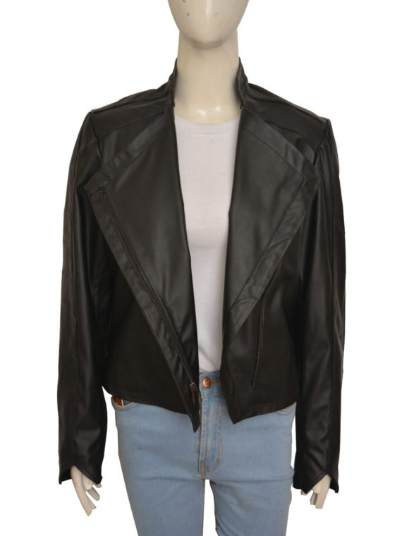 Jessica Lucas Gotham Leather Black Jacket