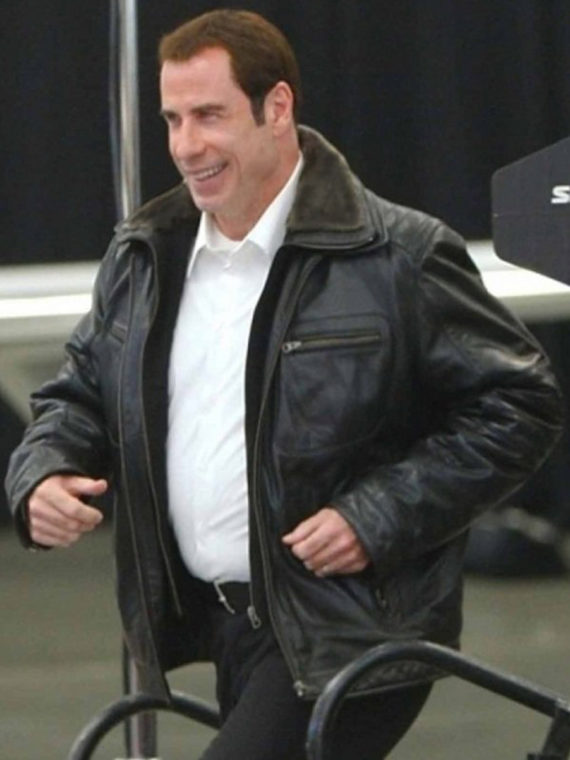 John Travolta Burbank Leather Jacket