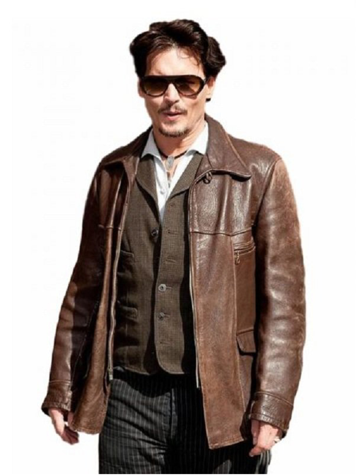 Johnny Depp Distressed Brown Jacket