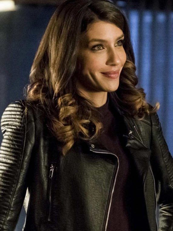 Juliana Harkavy Arrow Black Leather Jacket - Image 2