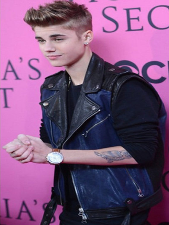 Justin Bieber Black and Blue Vest