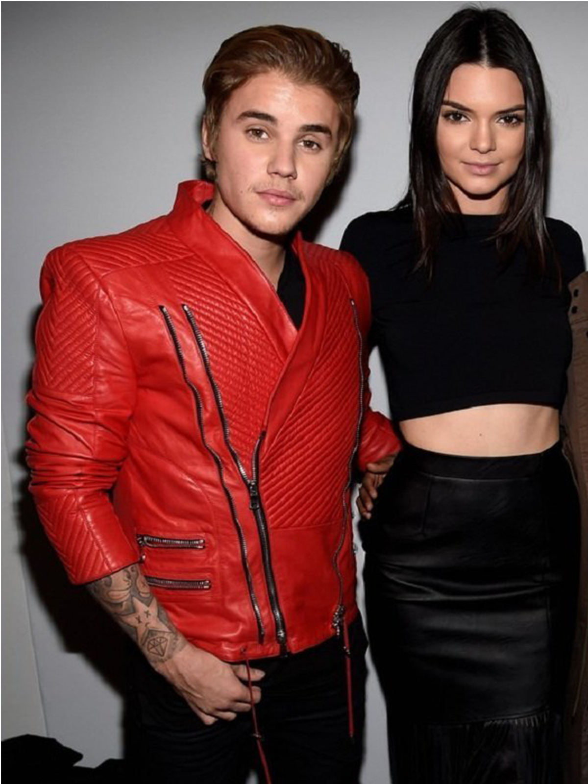 Justin Bieber Red Quilted Jacket