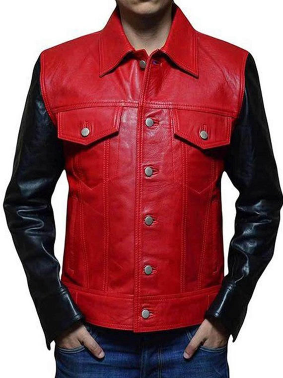 Justin Bieber Red and Black Jacket