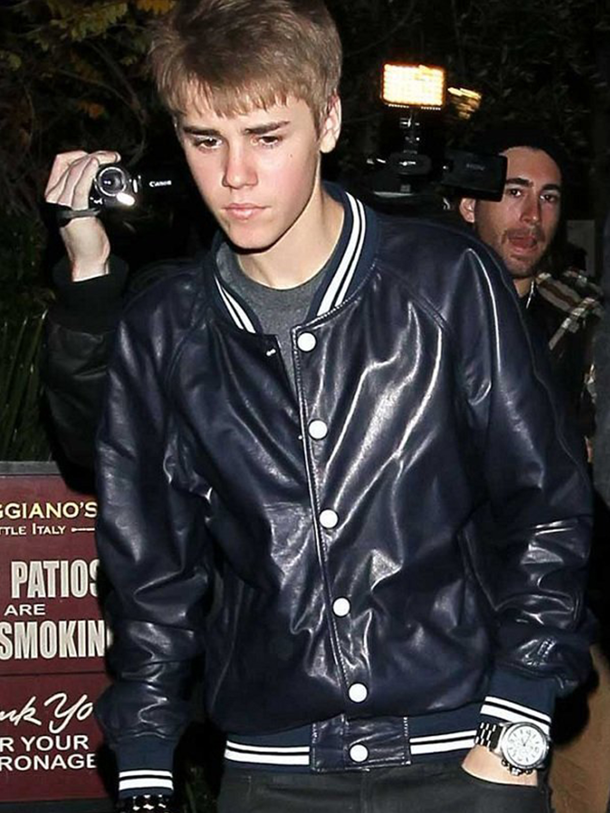 Justin Bieber Varsity Bomber Leather Jacket