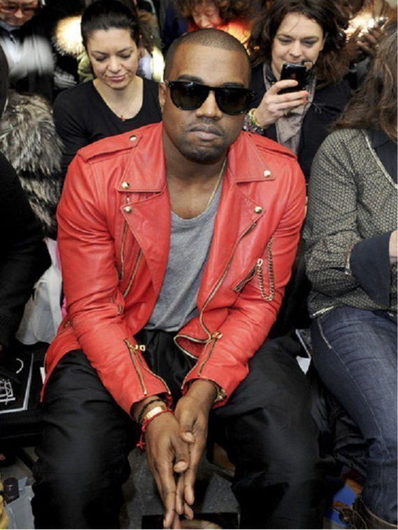 Kanye West Red Biker Jacket