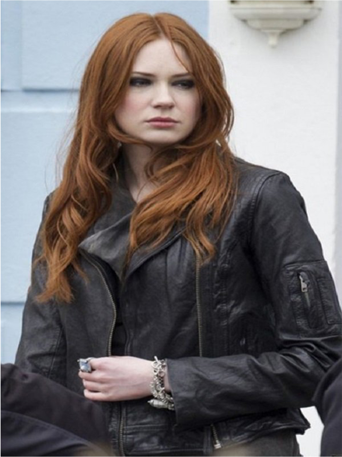 Karen Gillan Doctor Who Black Leather Jacket