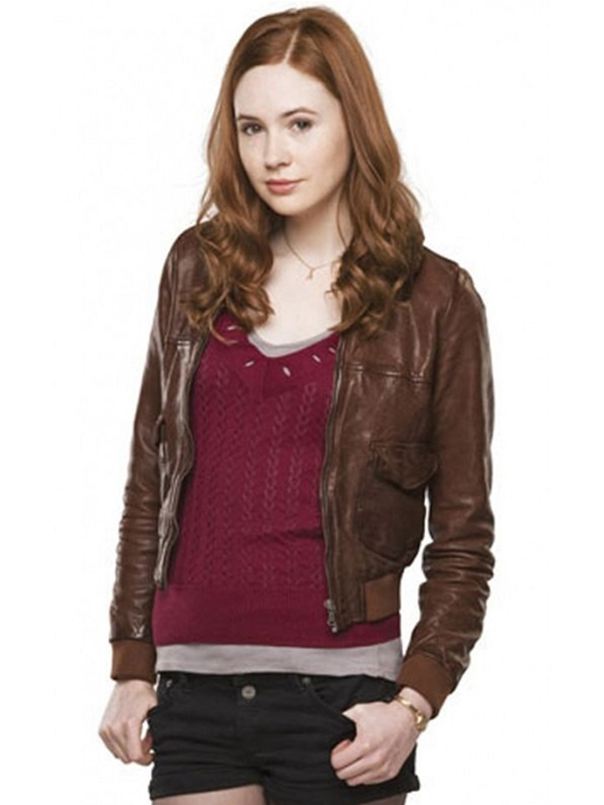 Karen Gillan Dr Who Series Leather Jacket