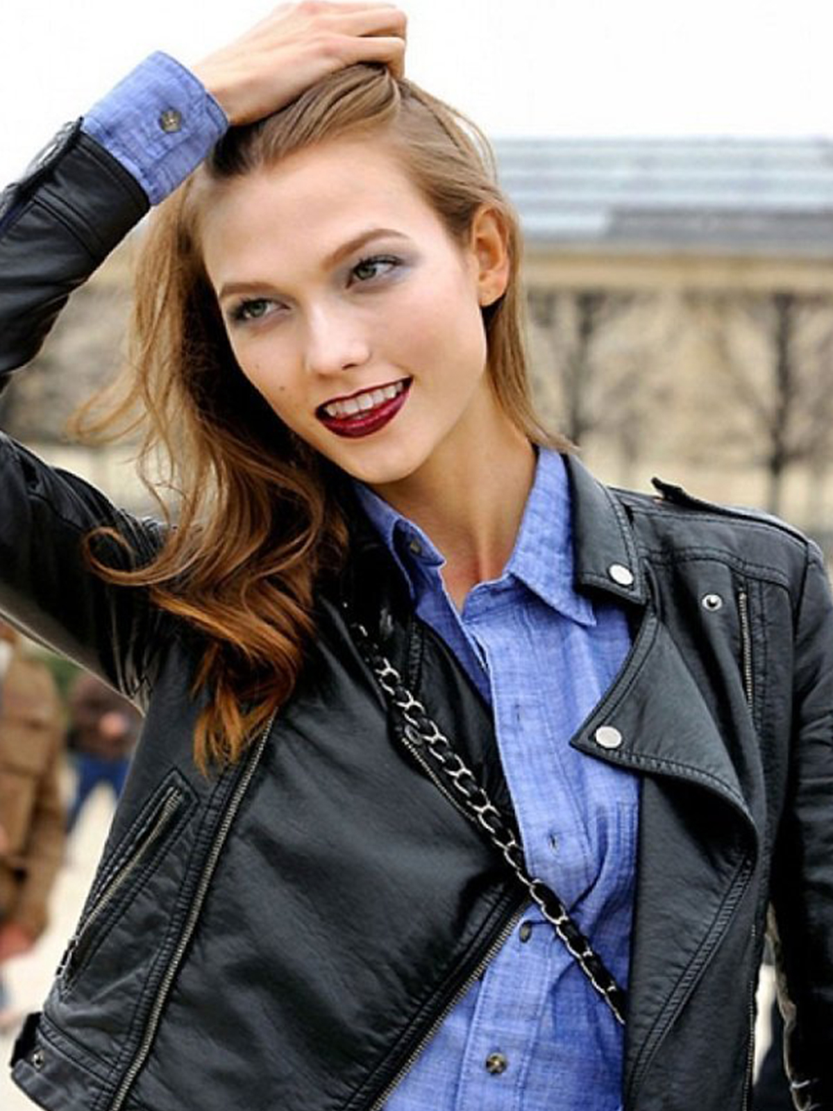 Karlie Kloss Leather Jacket