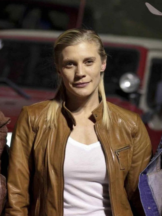 Katee Sackhoff Longmire Brown Leather Jacket