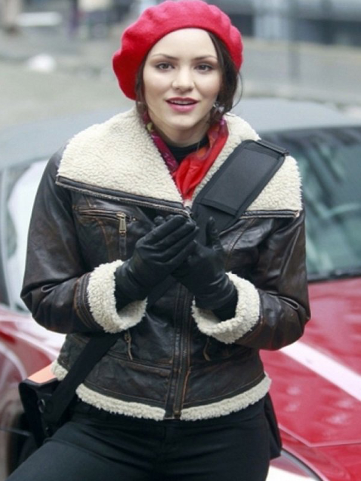 Katharine McPhee Shearling Jacket