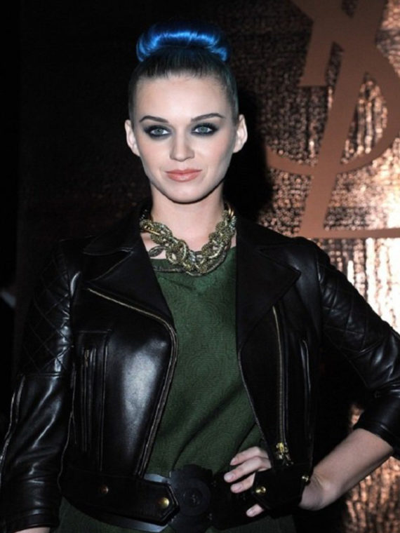 Katy Perry Stylish Black Biker Jacket