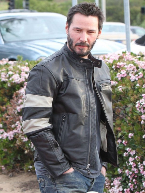 Keanu Reeves Motorcycle Leather Jacket - Image 5