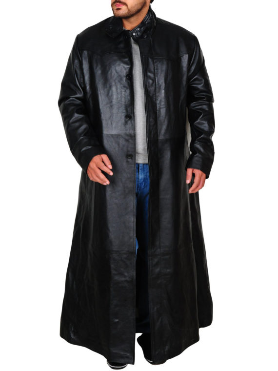 Keanu Reeves The Matrix Black Leather Coat