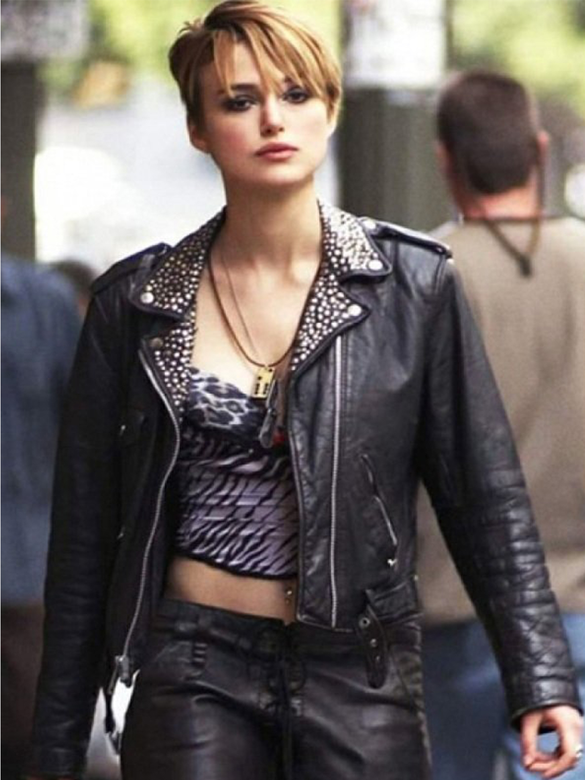 Keira Knightley Domino Harvey Leather Jacket