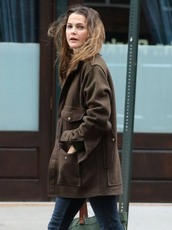 Keri Russell Autumn Style Wool Coat