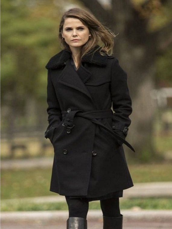 Keri Russell The Americans Stylish Black Coat