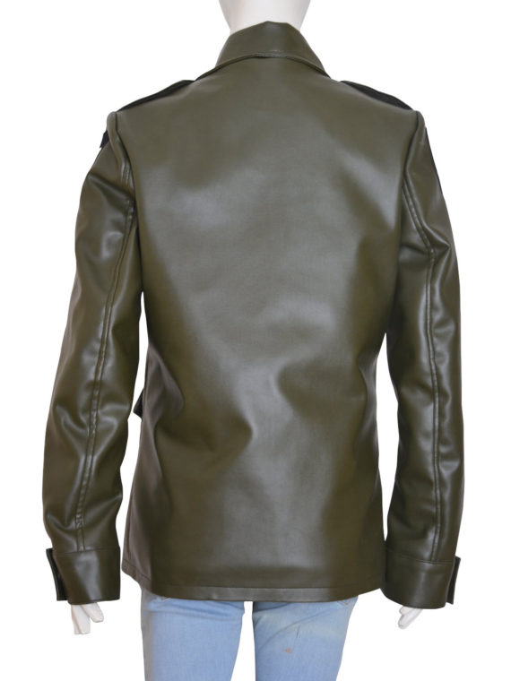 Kim Kardashian Army Leather Jacket