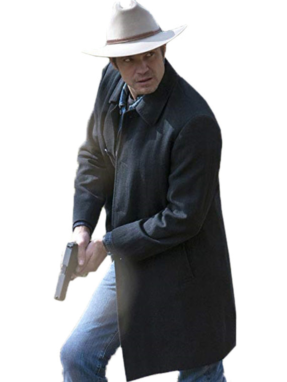 TV Series Justified Raylan Givens Timothy Olyphant Trench Coat