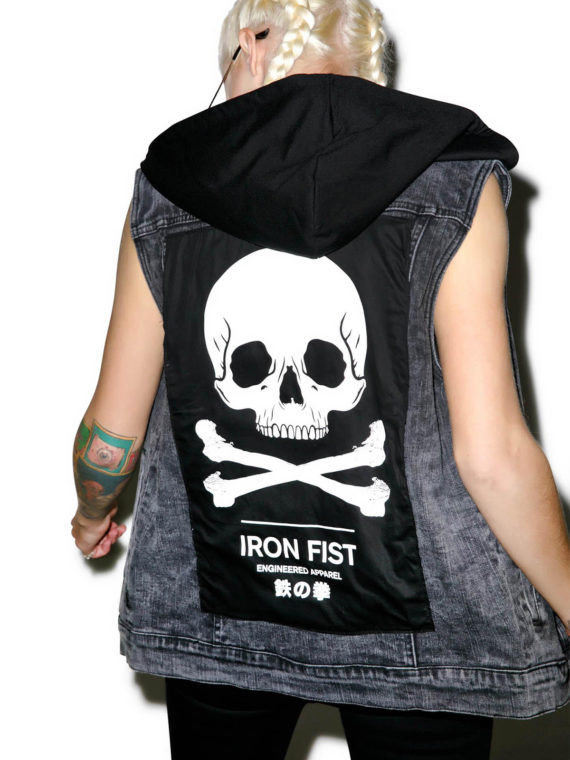 Engineered Sleeveless Jeans Vest