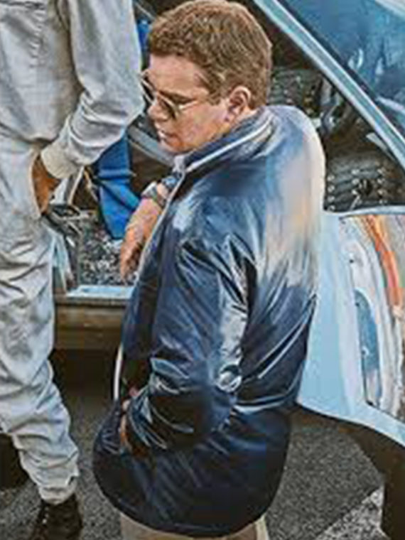 FORD V FERRARI MATT DAMON BLUE JACKET