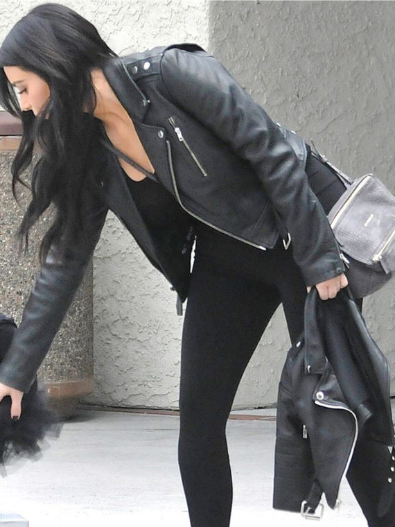 Kim Kardashian 2015 Married Leather Jacket (2)