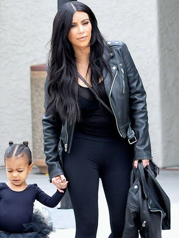 Kim Kardashian 2015 Married Leather Jacket