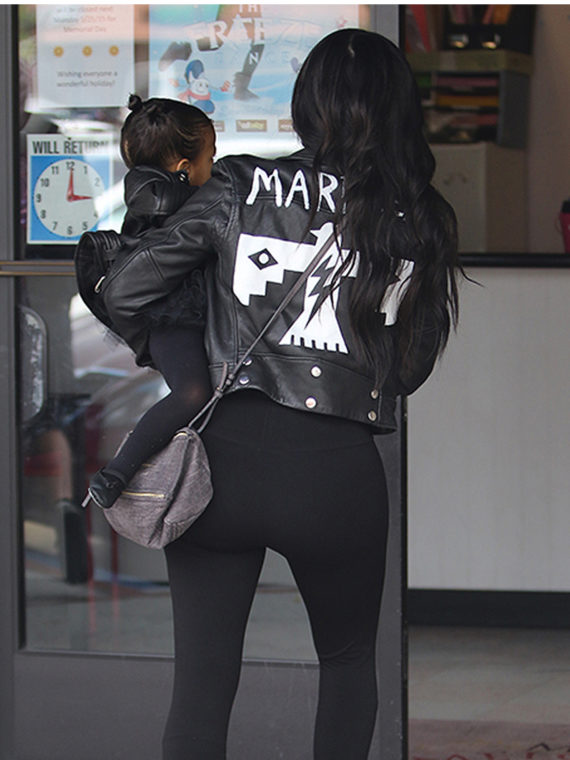 Kim Kardashian 2015 Married Leather Women Jacket