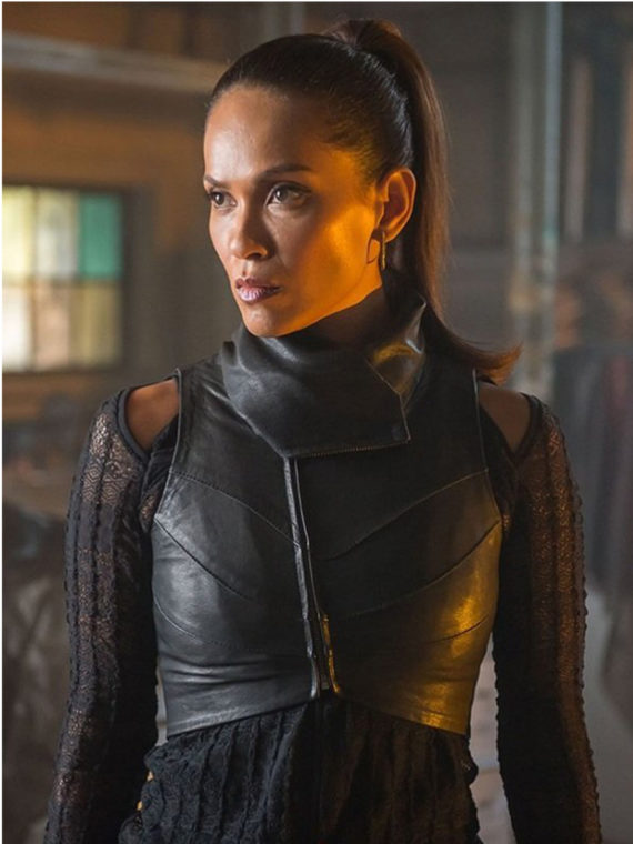 Lesley-Ann Brandt Gotham Black Leather Vest - Image 2