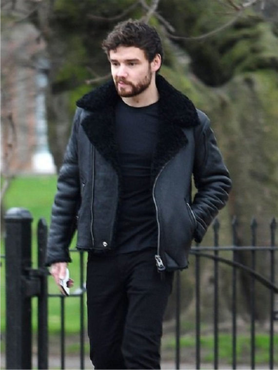 Liam Payne Shearling Leather Jacket