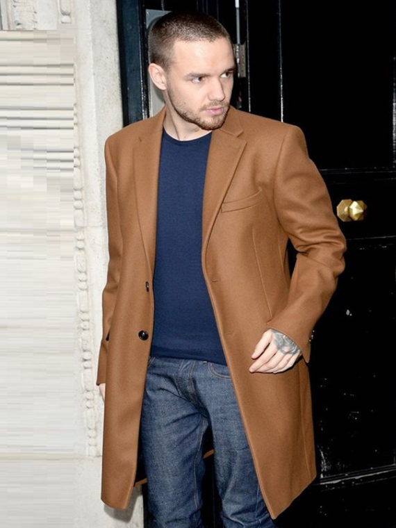 Liam Payne Street Fashion Brown Cotton Coat