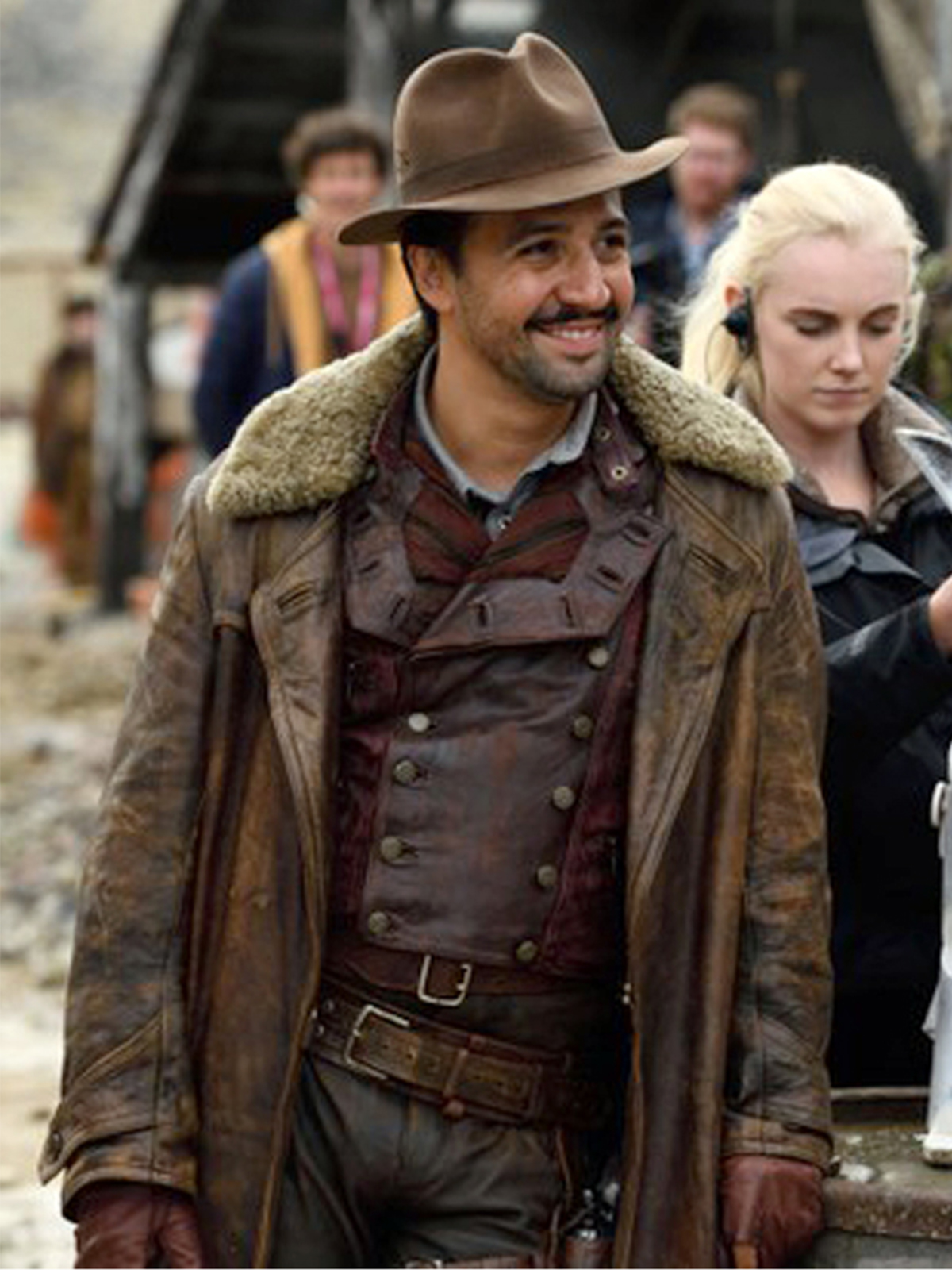 Lin-Manuel Miranda Leather Coat in His Dark Materials TV Series